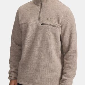 Under Armour Men's Quarter-Zip Pullover - Taupe